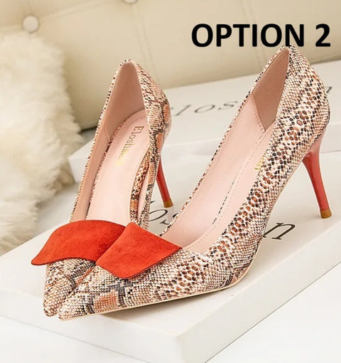 New Occident Style Sexy Snakeskin Print High Heels CODE: KAR4759