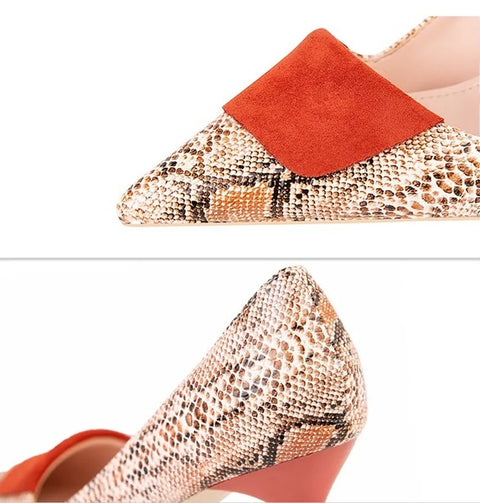New Occident Style Sexy Snakeskin Print High Heels CODE: KAR4759