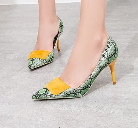 New Occident Style Sexy Snakeskin Print High Heels CODE: KAR4759