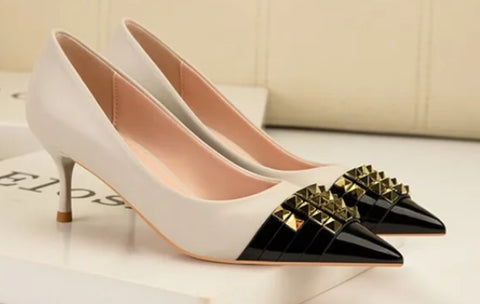 New Pointed Tip Rivets Designer High Heels CODE: KAR4760