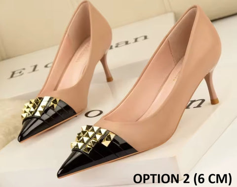 New Pointed Tip Rivets Designer High Heels CODE: KAR4760