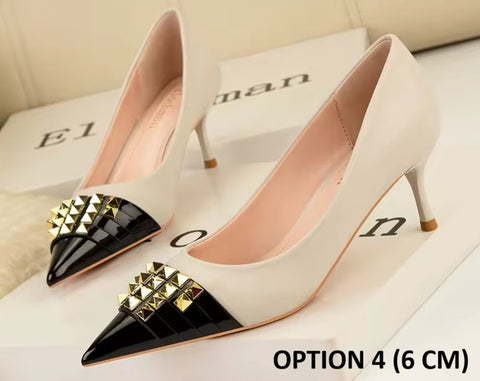 New Pointed Tip Rivets Designer High Heels CODE: KAR4760