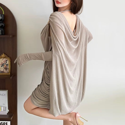 New Elegant Low-Neck Backless Mini Dress CODE: KAR4768