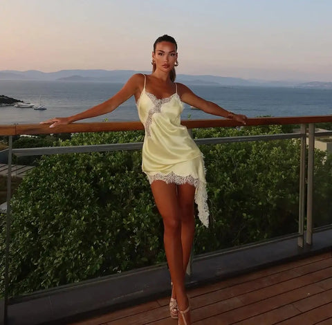 New Fashion Cami Mini Asymmetric Dress CODE: KAR4770