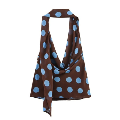 NEW SCARF POLKA DOT HALTER SEXY TOP AND SKIRT CODE: KAR4772