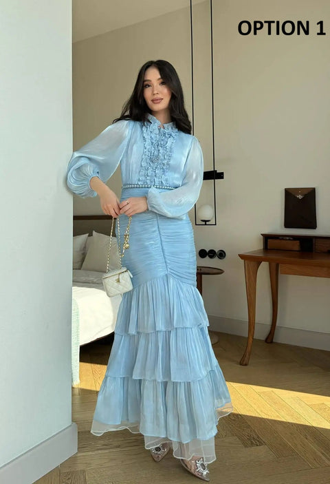 New Ankle Length Solid Party Long Dress CODE: KAR4782