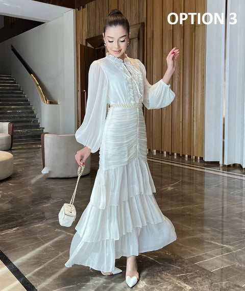 New Ankle Length Solid Party Long Dress CODE: KAR4782