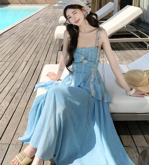 Asymmetric Cami Top High Waist Long Skirt Two Piece Set CODE: KAR4783