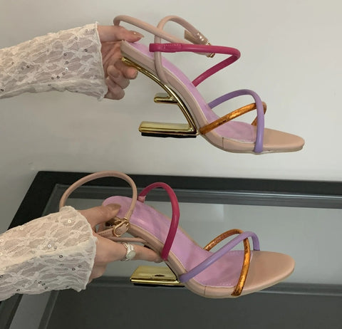 New Buckle Strap Sexy Open Toe Heels CODE: KAR4786