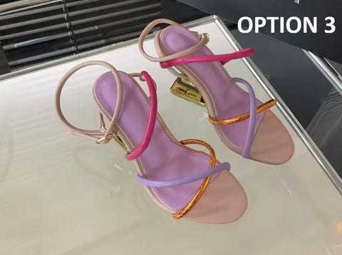 New Buckle Strap Sexy Open Toe Heels CODE: KAR4786