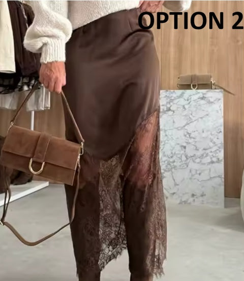 New Sexy Lace Patchwork Long Skirt CODE: KAR4791
