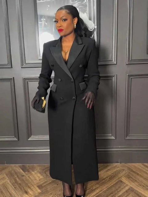 New Long Sleeve Slimming Waist Blazer Dress CODE: KAR4796