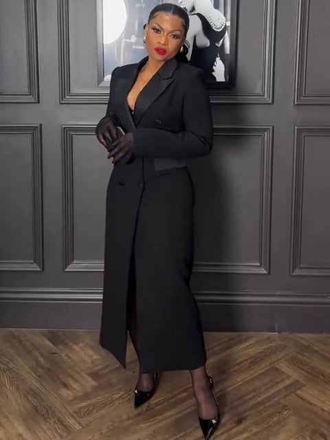 New Long Sleeve Slimming Waist Blazer Dress CODE: KAR4796