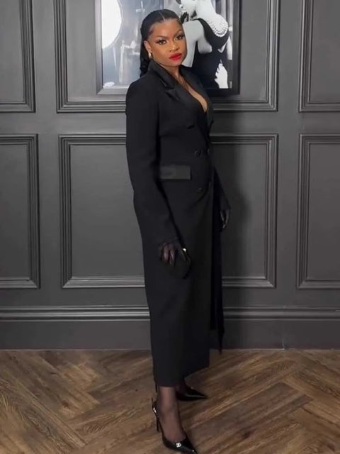 New Long Sleeve Slimming Waist Blazer Dress CODE: KAR4796