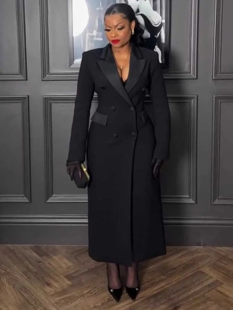 New Long Sleeve Slimming Waist Blazer Dress CODE: KAR4796