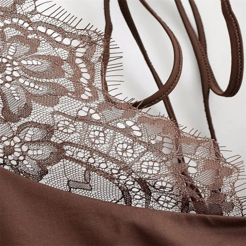 New Strap Lace Patchwork Top CODE: KAR4799
