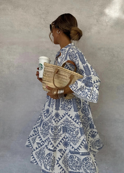 New Fashion Casual Bohemian Style Print Midi Dresses CODE: KAR4804