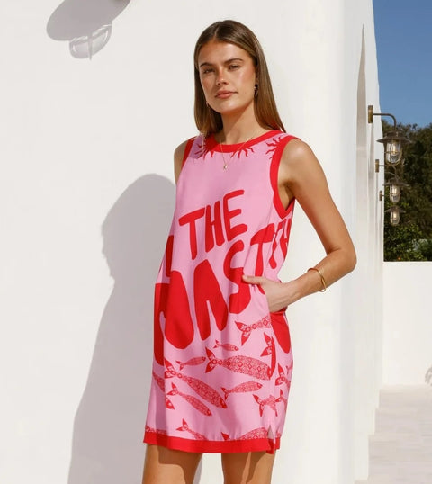 New Fashion Summer Beach Bohemain Print Mini Dress CODE: KAR4805