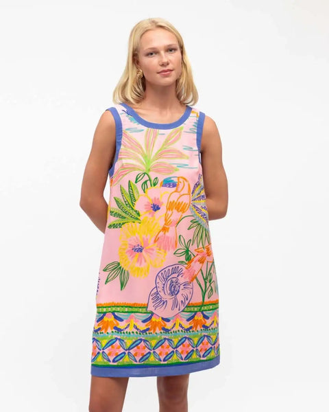 New Fashion Summer Beach Bohemain Print Mini Dress CODE: KAR4805