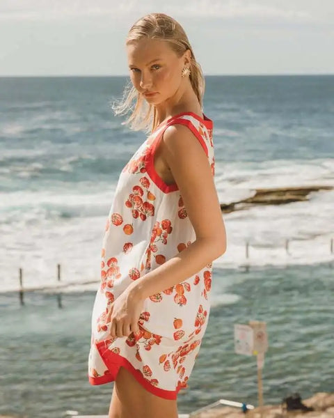 New Fashion Summer Beach Bohemain Print Mini Dress CODE: KAR4805