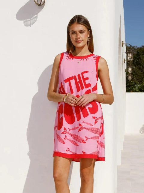 New Fashion Summer Beach Bohemain Print Mini Dress CODE: KAR4805