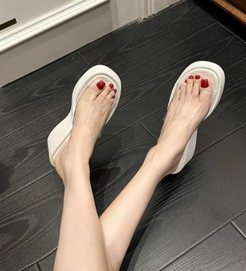 New Fashion Summer Transparent Platform Slippers CODE: KAR4808