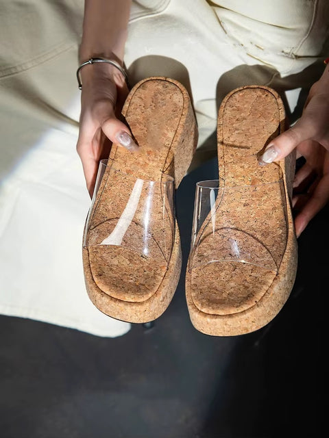 New Fashion Summer Transparent Platform Slippers CODE: KAR4808