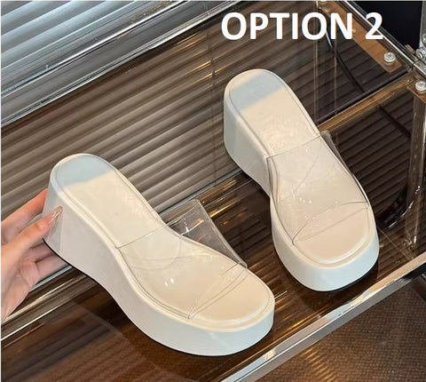 New Fashion Summer Transparent Platform Slippers CODE: KAR4808