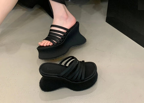 New Leopard Flip Flops Cozy Platform Heels CODE: KAR4809