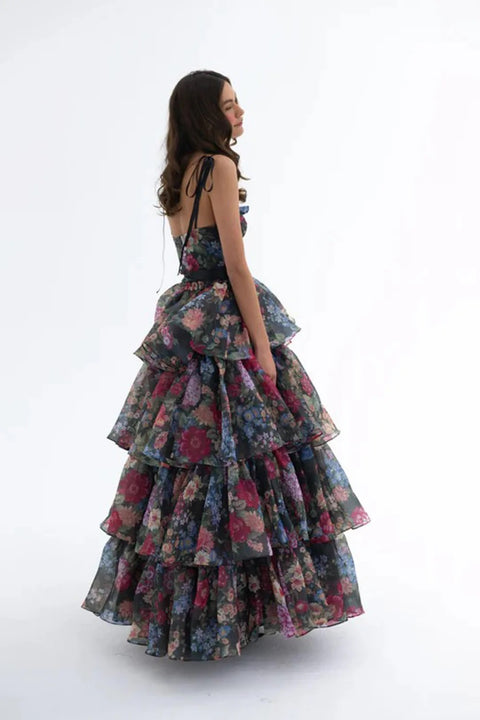 New Printed Strapless Camisole Dress CODE: KAR4813