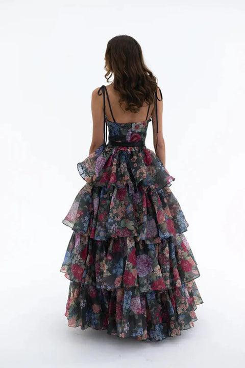 New Printed Strapless Camisole Dress CODE: KAR4813