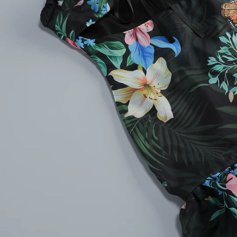 New Printed Strapless Camisole Dress CODE: KAR4813