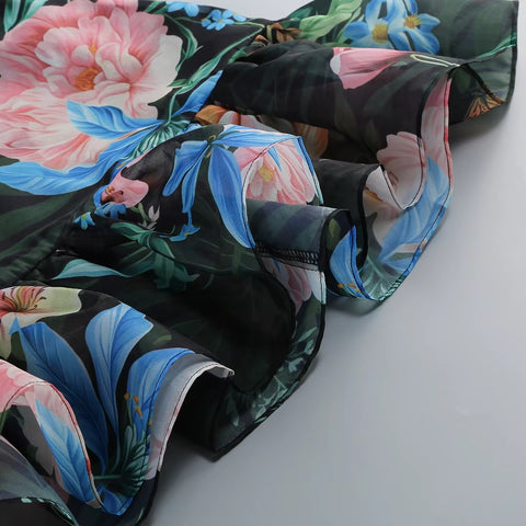 New Printed Strapless Camisole Dress CODE: KAR4813