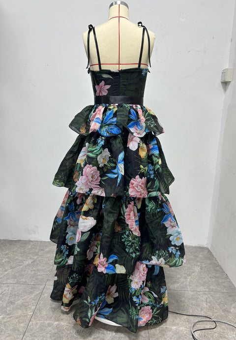 New Printed Strapless Camisole Dress CODE: KAR4813