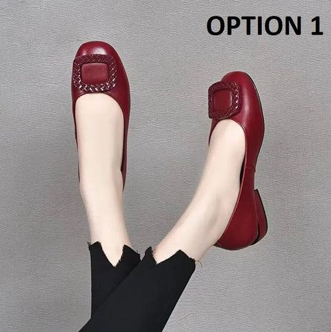 New Fashion Shallow Mouth Comfortable Pumps Thick Heels Shoes CODE: KAR4836