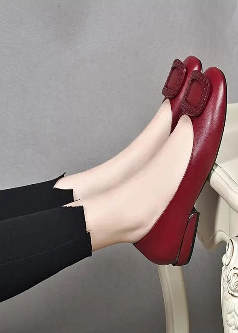 New Fashion Shallow Mouth Comfortable Pumps Thick Heels Shoes CODE: KAR4836