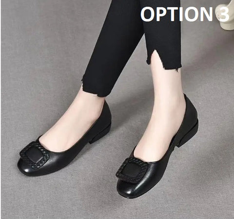 New Fashion Shallow Mouth Comfortable Pumps Thick Heels Shoes CODE: KAR4836