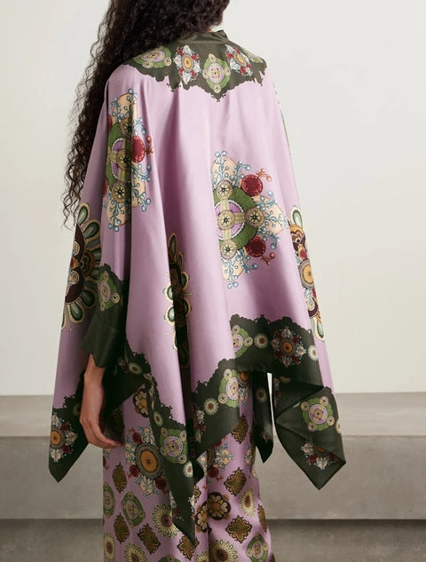 New Casual Loose Printed Stand Collar Two Piece Set CODE: KAR4841