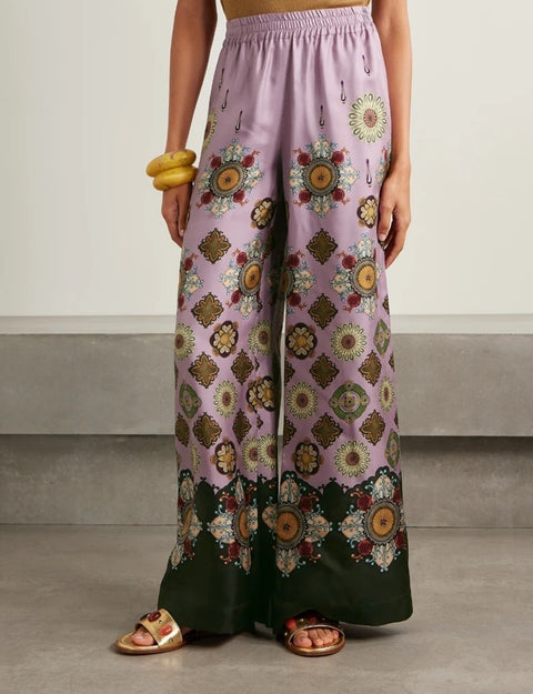 New Casual Loose Printed Stand Collar Two Piece Set CODE: KAR4841