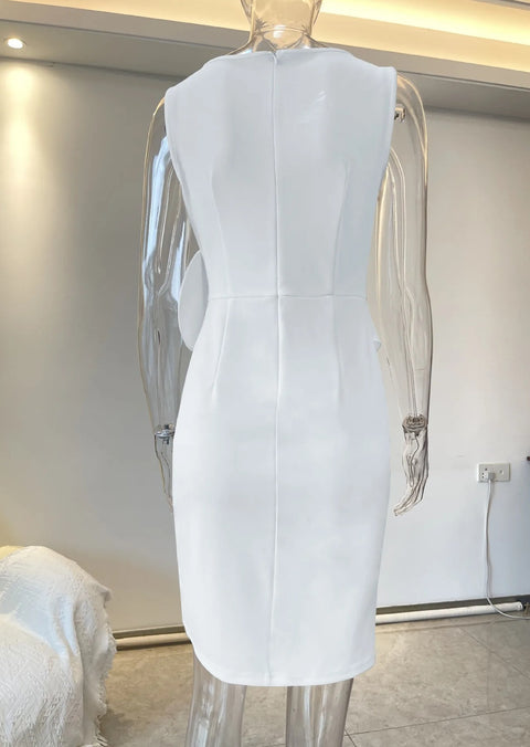 New O Neck Slim Package Hip Bow Short Dress CODE: KAR4842