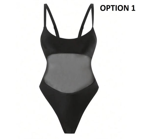 New Summer Black Mesh Sexy One-Piece Swimsuits CODE: KAR4844