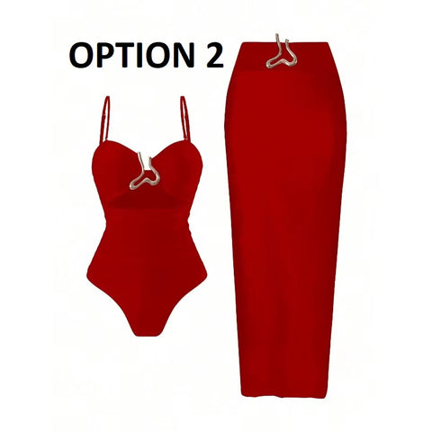 New Metal Buckle Bikini Bodysuits CODE: KAR4846