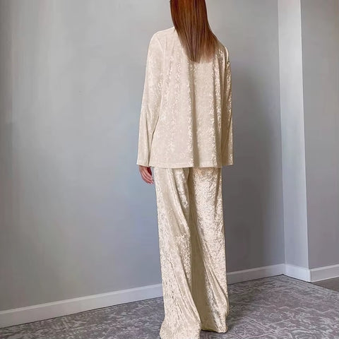 New Winter Loose Velvet Two Piece Pajamas Set CODE: KAR4851