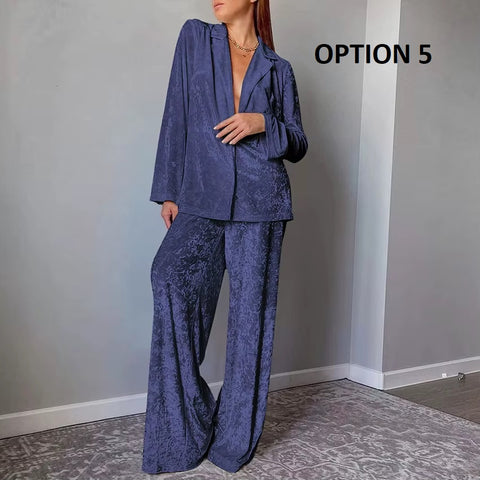 New Winter Loose Velvet Two Piece Pajamas Set CODE: KAR4851
