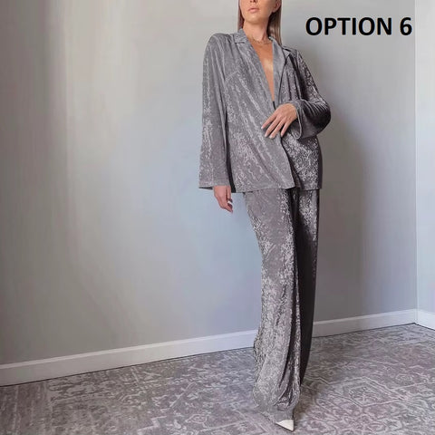 New Winter Loose Velvet Two Piece Pajamas Set CODE: KAR4851