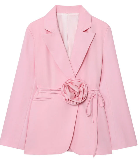 New Fashion Lace-up Flower Suit Jacket CODE: KAR4852