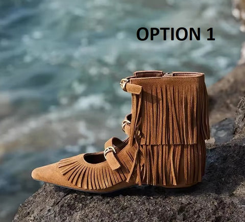 New Fashion Luxury Bohemian Ethnic Style Ankle Boots CODE: KAR4854