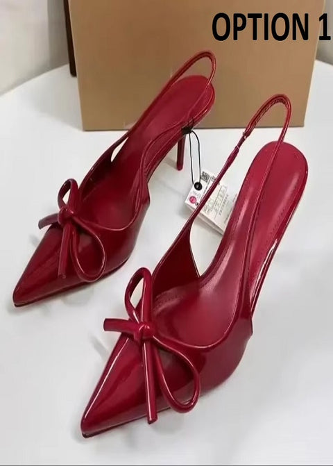 New summer Elegant Bow Slingbacks High Heel CODE: KAR4859