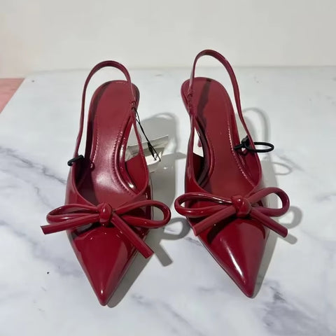 New summer Elegant Bow Slingbacks High Heel CODE: KAR4859