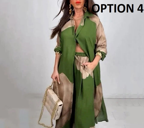 New Autumn Boho 3D Print Two Piece Sets CODE: KAR4860